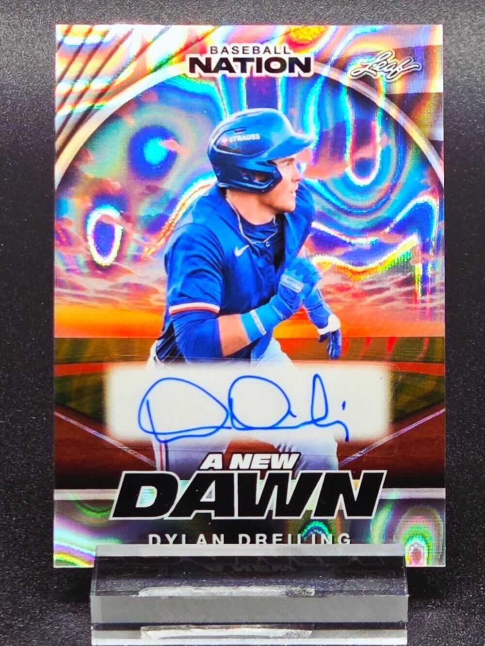 Dylan Dreiling A New Dawn Ray Wave 1/15 Auto Texas Rangers Top Prospects